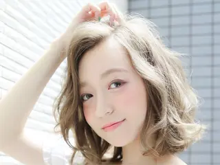 ミディアム パーマ 髙橋 紗来のヘアスタイル