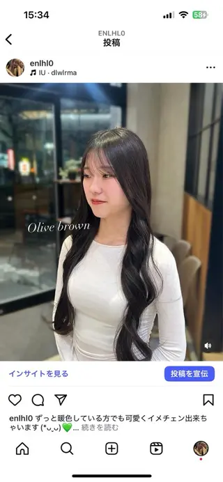 ロング カラー Riri ⭐️のヘアスタイル