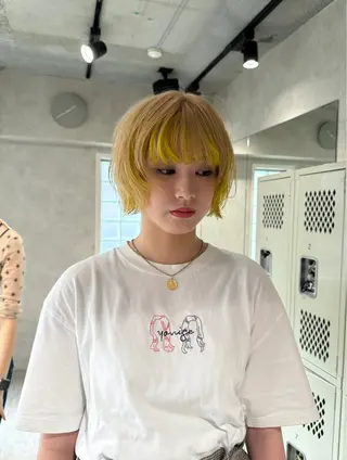 ショート カラー ダブルカラー ブリーチ/kaitoのヘアスタイル