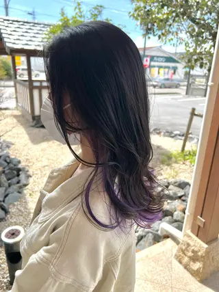 セミロング カラー パーマ Artist 藤﨑紘成のヘアスタイル