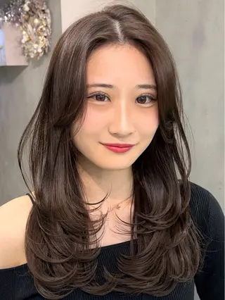 ロング レイヤー×ツヤカラー 渋谷/kougaのヘアスタイル