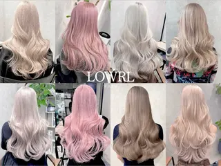 ロング カラー ブリーチ/エクステ LOWRL【ロウル】のヘアスタイル