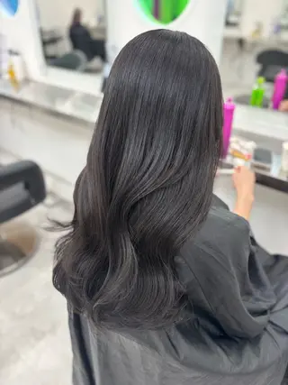 ロング カラー 韓国風暗髪ヘア🤍 🫧MIREIのヘアスタイル