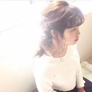 ミディアム セミロング ロング ヘアアレンジ 江原 彩華のヘアスタイル