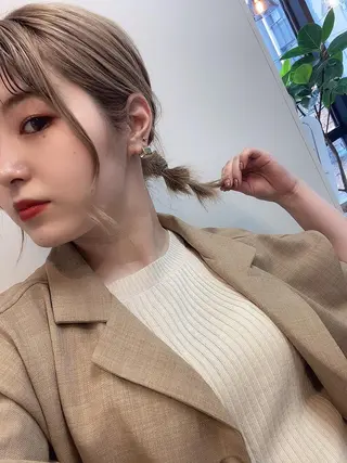 ミディアム ヘアアレンジ ボブ /ニュアンス/ satomi🧸💖のヘアスタイル