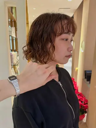 ミディアム 青木龍樹/パーマモデ ル/似合わせパーマのヘアスタイル