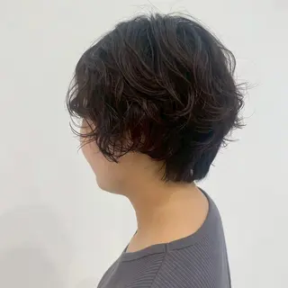 ミディアム カラー パーマ ヘアアレンジ 肥後 有紗のヘアスタイル