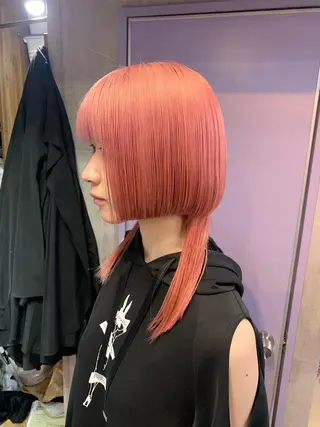 ミディアム ハイトーン/メンズ/ ウルフ特化   小松のヘアスタイル