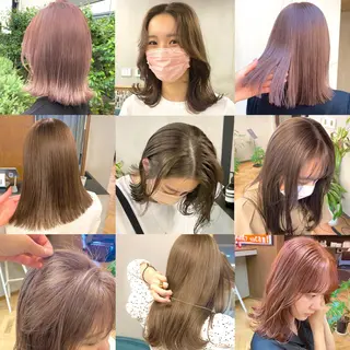 セミロング カラー パーマ ヘアアレンジ メンズ キッズ ネイル マツエク・マツパ EMANON梅田店所属・前川 朋香のヘアスタイル