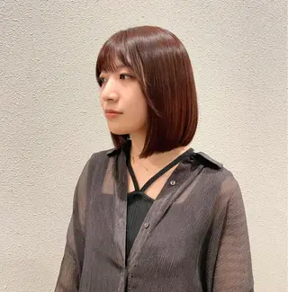 ミディアム 💖ボブ/髪質改善 顔周りレイヤー/ユイのヘアスタイル
