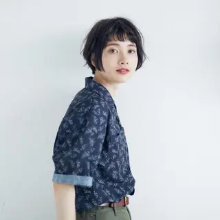 ショート パーマ THE DAY所属・AKI HASHIMOTOのヘアスタイル