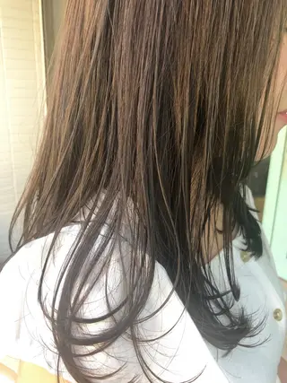 ロング カラー パーマ/レイヤー 岩山丈一郎のヘアスタイル