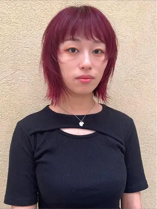 ミディアム カラー 塩谷 雪花のヘアスタイル