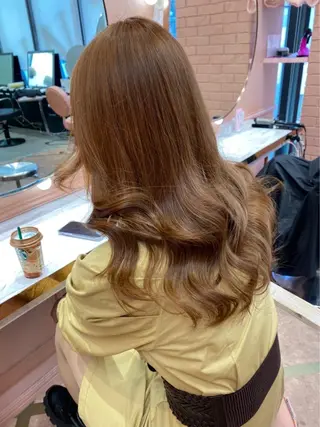 セミロング カラー 韓国風モテヘア 🇰🇷aki♡のヘアスタイル