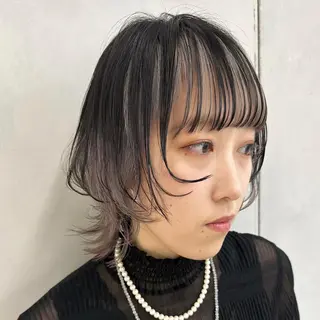 ミディアム カラー デザインカラー/パー マ🦖外岡咲希🦖のヘアスタイル