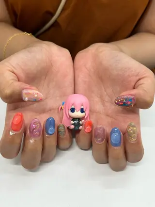 ネイル プライベートネイルサロンone nail所属・one nail 【カラフル/個性派】のネイルデザイン