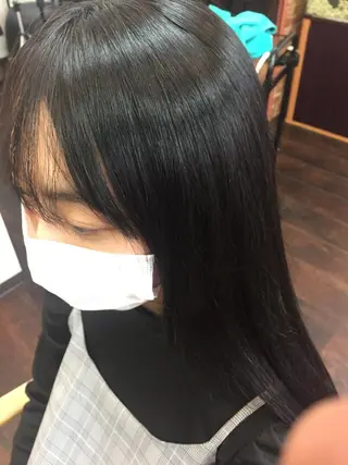 セミロング カラー パーマ 桧山 真のヘアスタイル