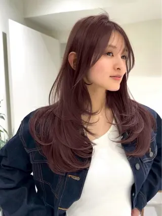 ロング カラー 韓国風/艶カラー/ 透明感/水野啓太のヘアスタイル
