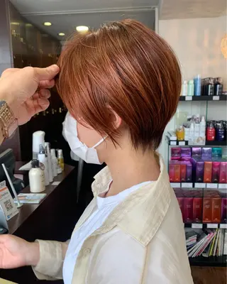 ショート 縮毛矯正/ショート/ レイヤー/畑中正敏のヘアスタイル