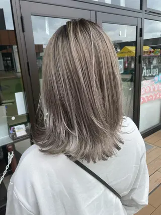 セミロング カラー メンズヘア特化 崎田 成人のヘアスタイル