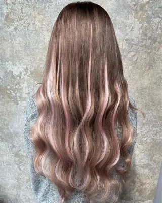 ロング 編み込みエクステ/ ハイトーン りょすけのヘアスタイル