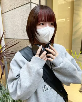 ショート カラー iet.所属・ウルフ/ボブ/耳ツボ ジュエリー◎ricoのヘアスタイル