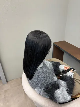 セミロング カラー あいり 福岡美容師のヘアスタイル