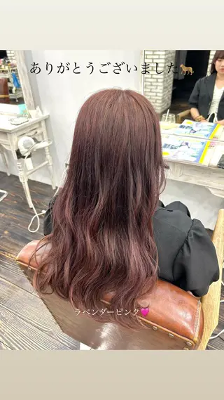ロング カラー レイヤー ハイトーン 暖色⭐︎KANAKOのヘアスタイル