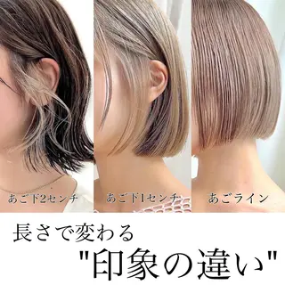 ショート カラー レイヤー専門家 ダブルカラー修のヘアスタイル