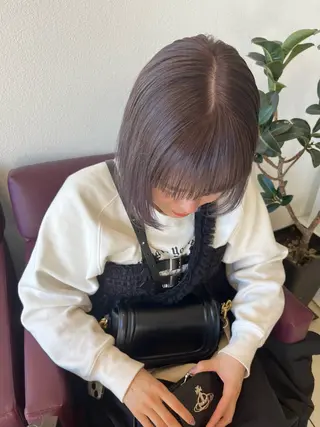 ショート カラー パーマ ヘアアレンジ ちひろ /似合わせカラーのヘアスタイル