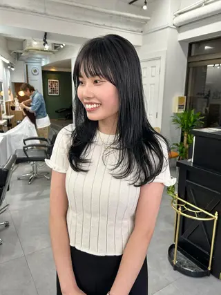 ロング カラー レイヤーボブ/ 艶カラー/サナ🌼のヘアスタイル