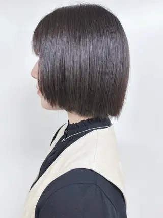 ミディアム 小顔ボブ/お悩み解決 /ボブパーマ/とういのヘアスタイル