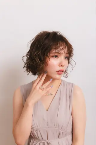 ショート パーマ 高松 莉璃のヘアスタイル