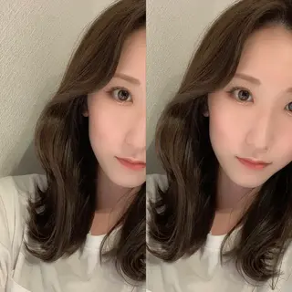 ミディアム カラー ヘアアレンジ 韓国ヘア🖤 YURINAのヘアスタイル