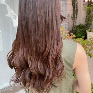 セミロング カラー グレージュ/透明感/ 韓国ヘア/RISAのヘアスタイル