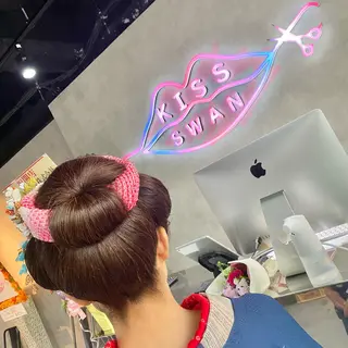 ロング ヘアアレンジ KISS SWAN所属・大天使 まいめろのヘアスタイル