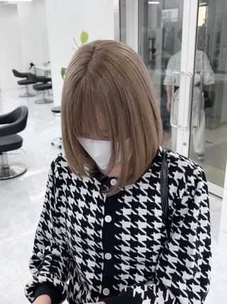 カラー 透明感グレージュ/ 艶髪/銀座TUNEのヘアスタイル