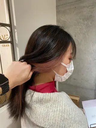 ミディアム カラー 齋藤 椋哉のヘアスタイル