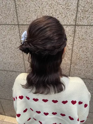 ミディアム ヘアアレンジ mana/メンズ/ ヘアセット/ブリーチのヘアスタイル