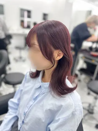 ロング カラー パーマ ヘアアレンジ メンズ キッズ ♥️韓国ヘア レイヤー♥️ゆりのヘアスタイル