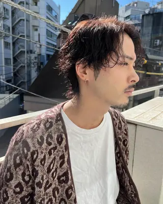 ショート カラー パーマ ヘアアレンジ メンズ 💎髪質改善特化💎 RUITOのヘアスタイル