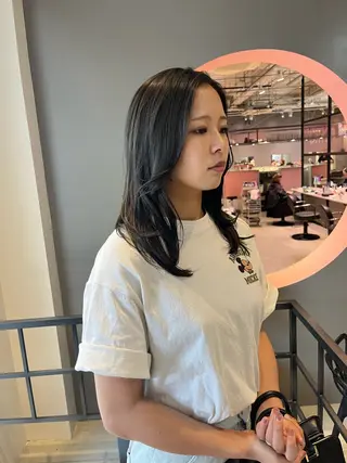 セミロング カラー 石塚 健汰のヘアスタイル