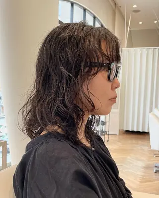 セミロング パーマ ELLE salon サエのヘアスタイル