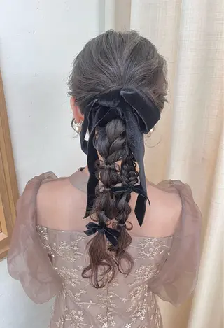 ロング 参列♡デートゆるふわ ヘアメイク🎀みゆうのヘアスタイル