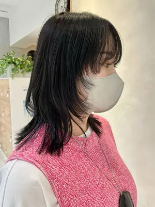 ミディアム カラー 若林 良のヘアスタイル