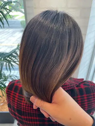 ミディアム カラー ケアブリーチ /髪質 改善/古橋圭史郎のヘアスタイル