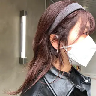 セミロング カラー ヘアアレンジ moi-meme.soe所属・タナカ リナのヘアスタイル