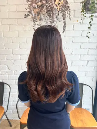 ロング 髪質改善トリートメン ト/縮毛矯正/ゆうなのヘアスタイル