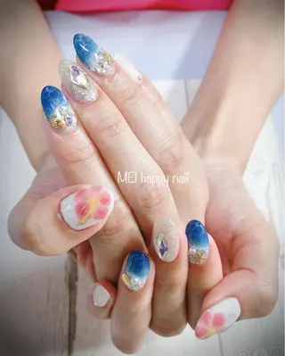 ネイル 北浦和 自爪育成ケアのネイルデザイン