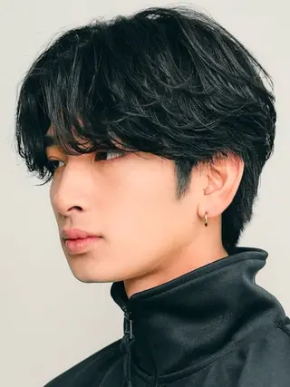 メンズ 原宿波巻きスパイラル パーマTOSHIのヘアスタイル